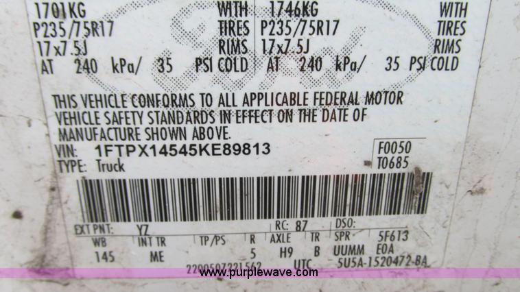 image for item G9147 2005 Ford F150 XLT SuperCab pickup truck