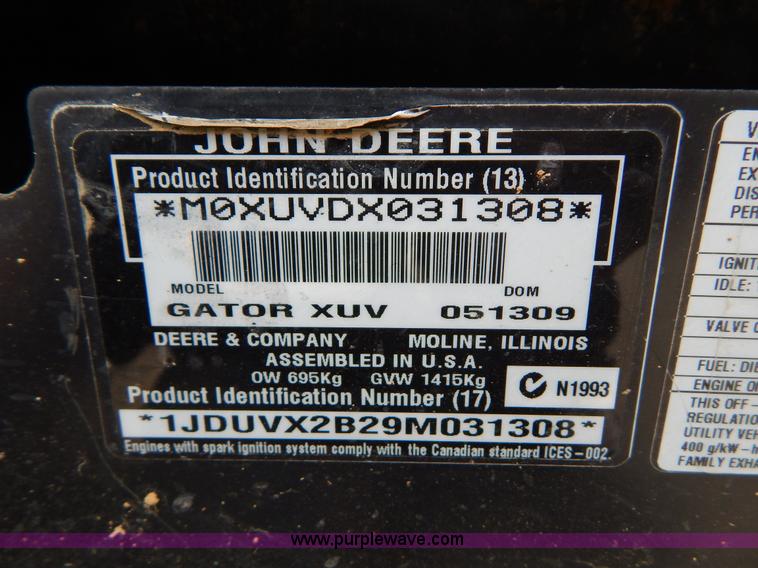 image for item H3471 2009 John Deere Gator UTV