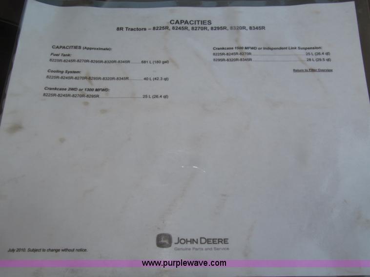 image for item F7317 2010 John Deere 8270R MFWD tractor