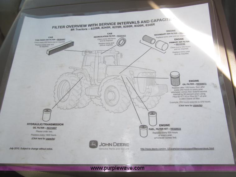 image for item F7317 2010 John Deere 8270R MFWD tractor