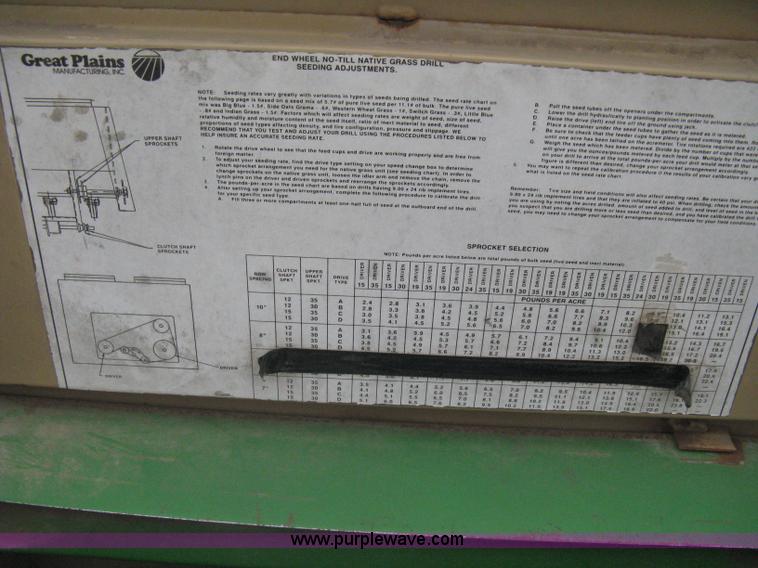 image for item G8469 1989 Great Plains Solid Stand grass drill