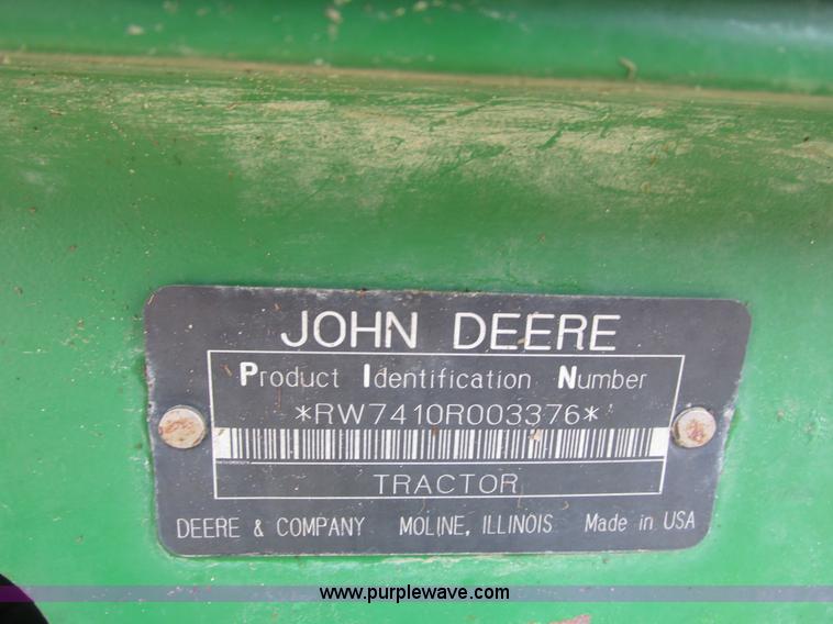 image for item G8791 1997 John Deere 7410 MFWD tractor