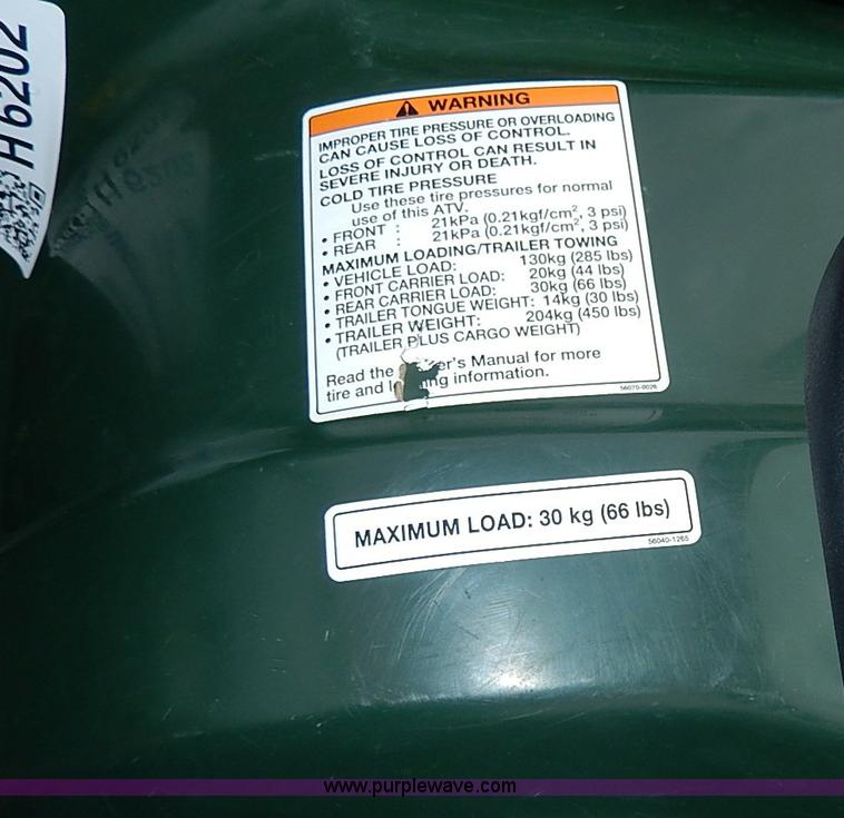 image for item H6202 2007 Kawasaki Bayou 250 ATV