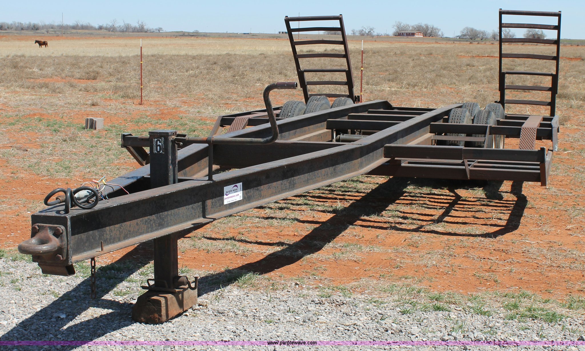 Shop built combine/swather trailer in Elk City, OK Item C3802 sold