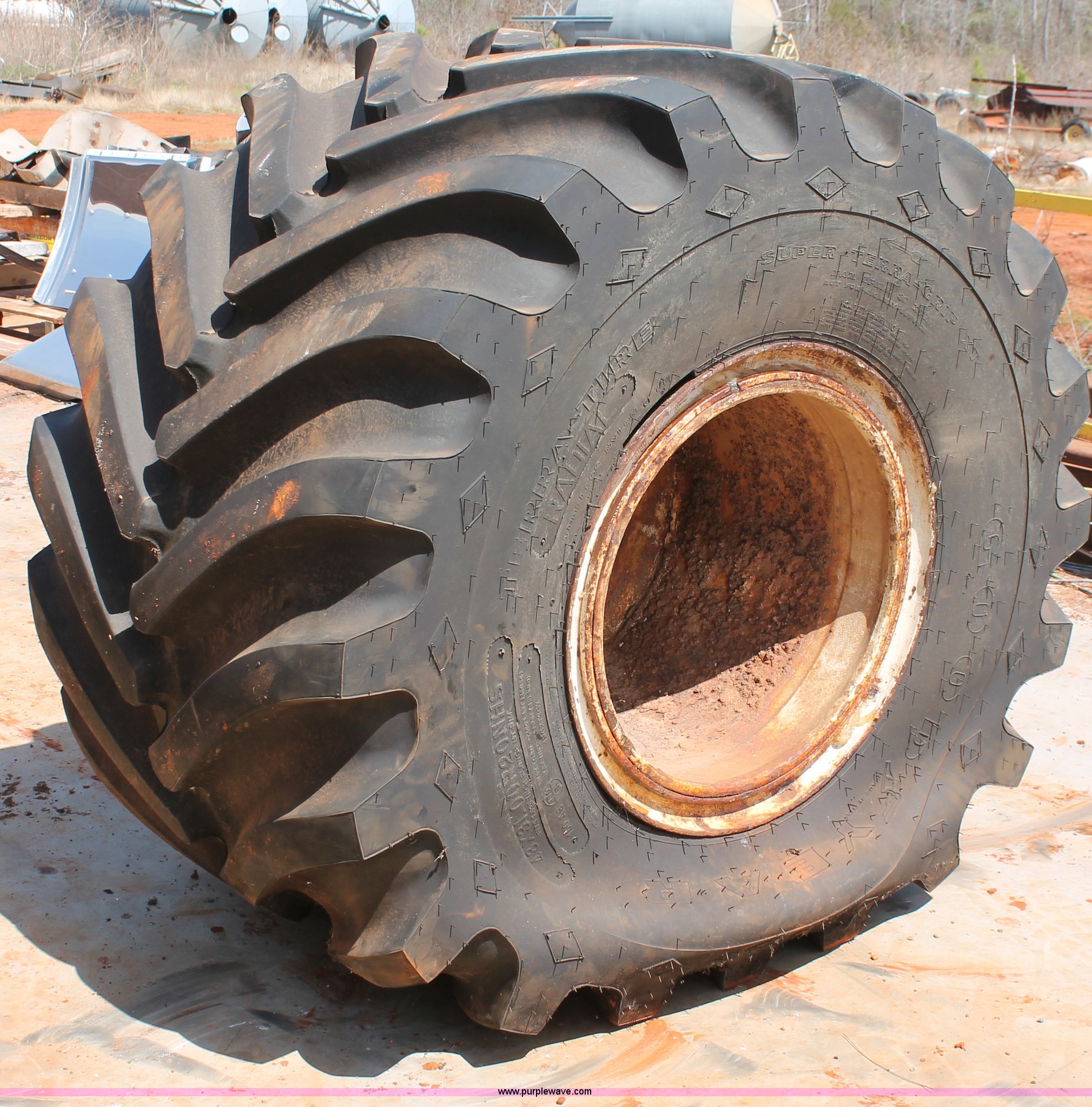 Goodyear TerraTire radial 48x31.00R20 NHS floatation tire and wheel in