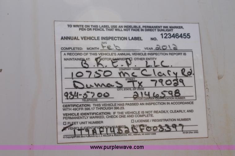 image for item C3788 1981 Trailmaster 100 barrel water tank trailer