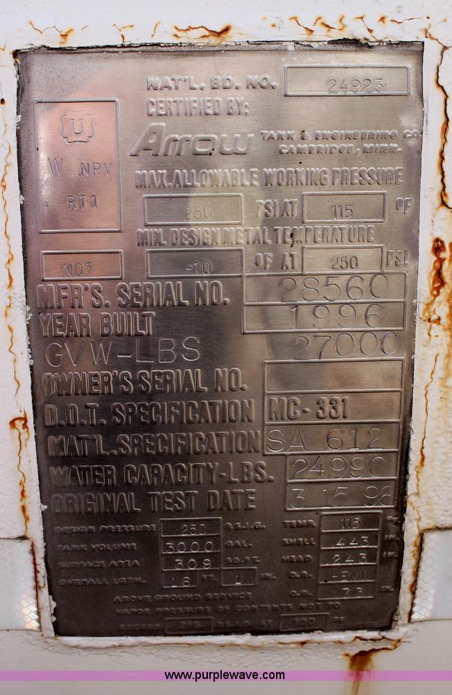 image for item C3789 1996 Arrow propane tank