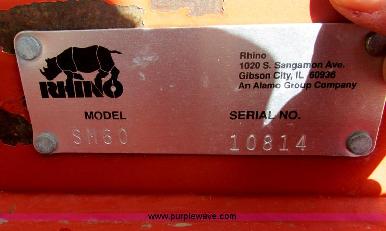 image for item E5316 Rhino SM60 skid steer rotary mower