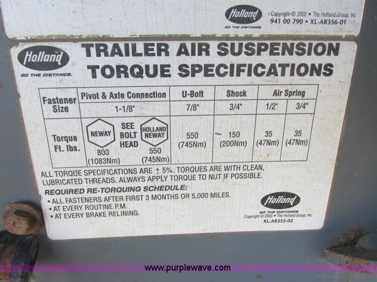 image for item E5414 2003 Smithco 3000VC triple axle side dump trailer