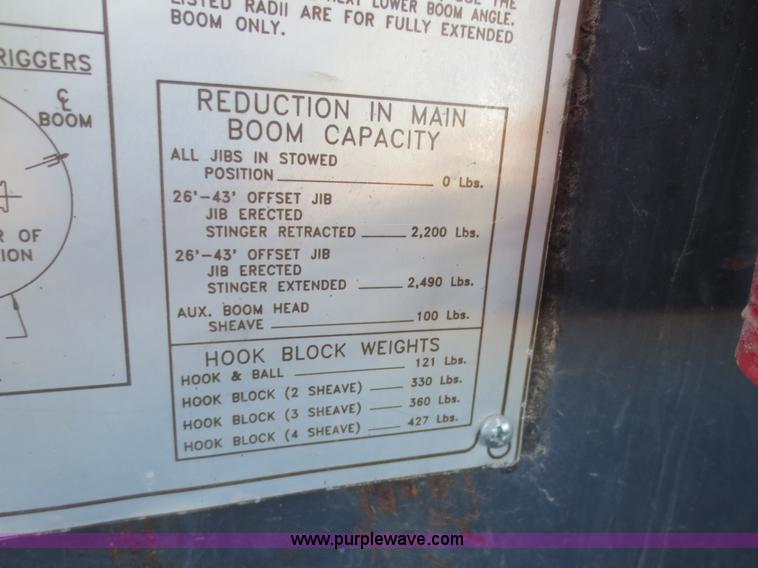 image for item F6844 1990 Lorain LRT275D crane