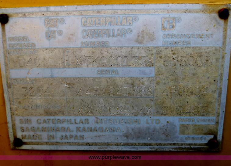 image for item F6851 1991 Caterpillar D4C dozer