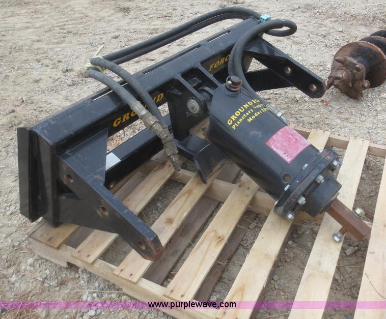 image for item F8212 2004 Harleman 3376 ground force planetary auger drive skid steer attachment
