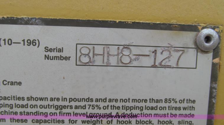 image for item G2337 1988 Link Belt HC-78B wire rope truck crane