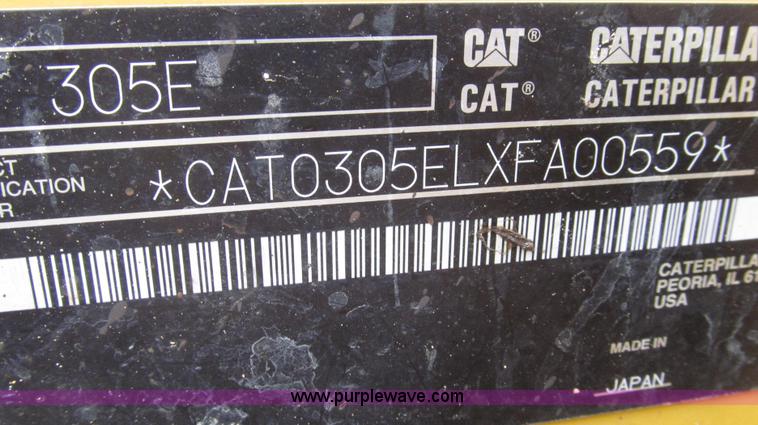 image for item G2341 2012 Caterpillar 305E CR series 4 mini hydraulic excavator