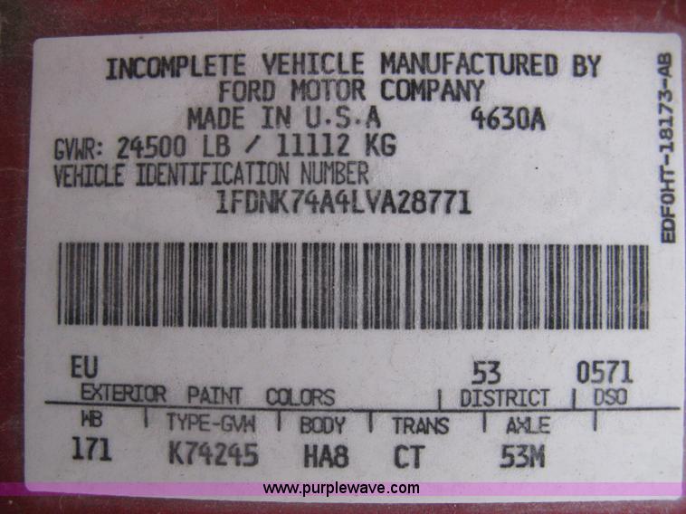 image for item G8466 1990 Ford F700 service truck