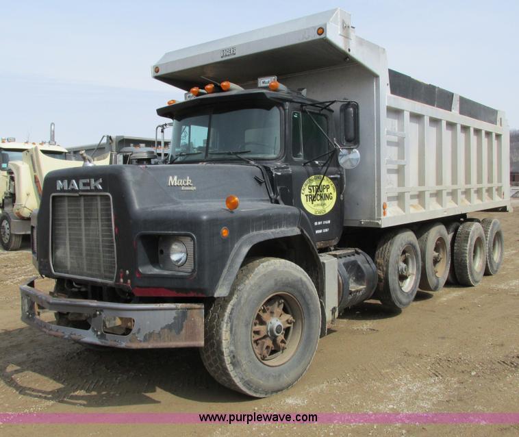 image for item G8806 1993 Mack RB688S quad axle dump truck