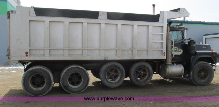 image for item G8806 1993 Mack RB688S quad axle dump truck