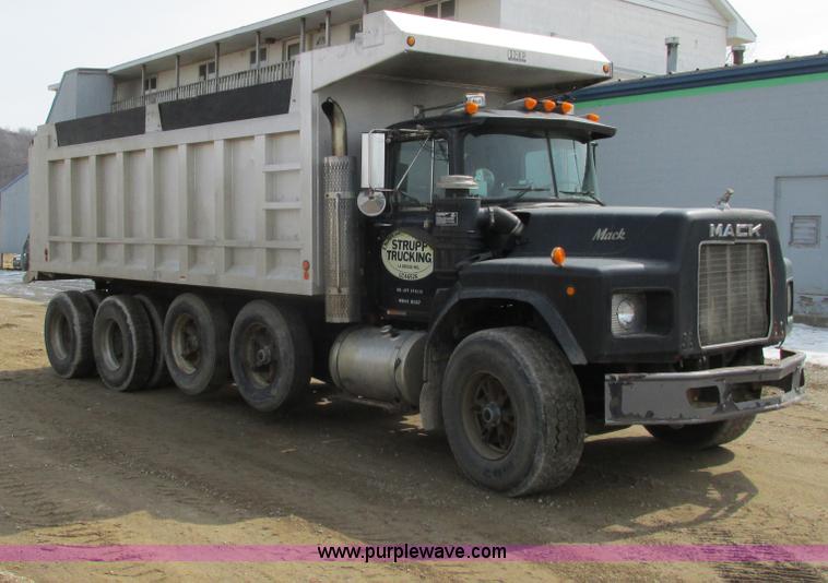 image for item G8806 1993 Mack RB688S quad axle dump truck