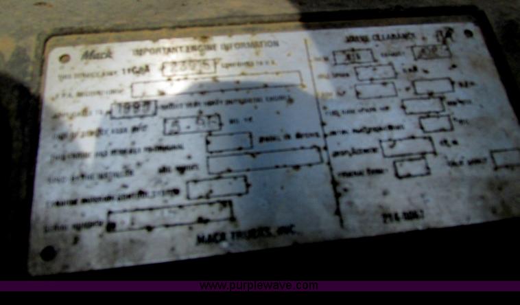 image for item G8806 1993 Mack RB688S quad axle dump truck