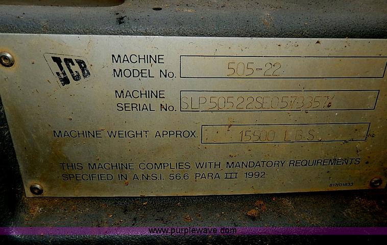 image for item H1397 1995 JCB 505-22 telehandler