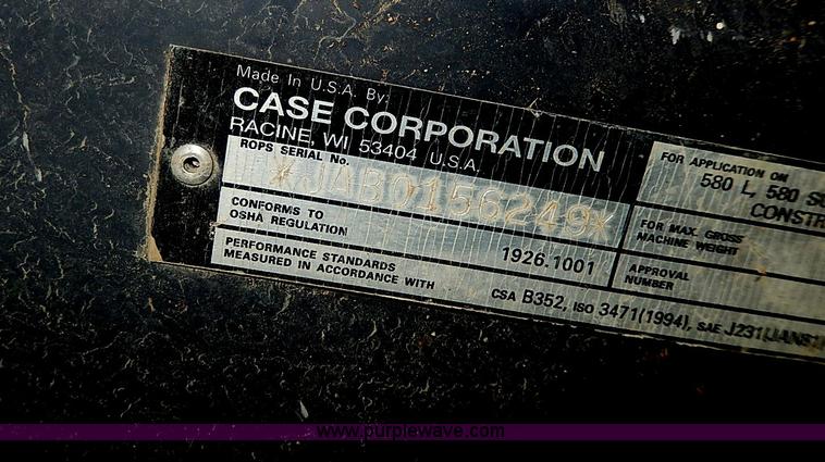 image for item H1410 1998 Case 580 Super L backhoe