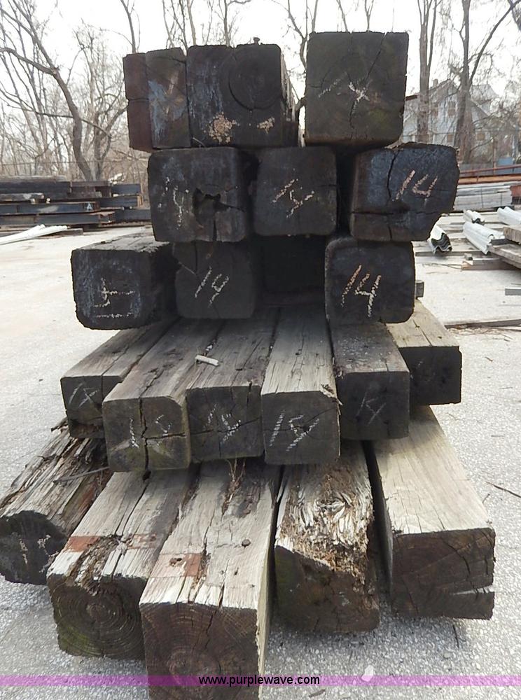 Assorted used bridge timbers in Kansas City, KS Item I3730 sold