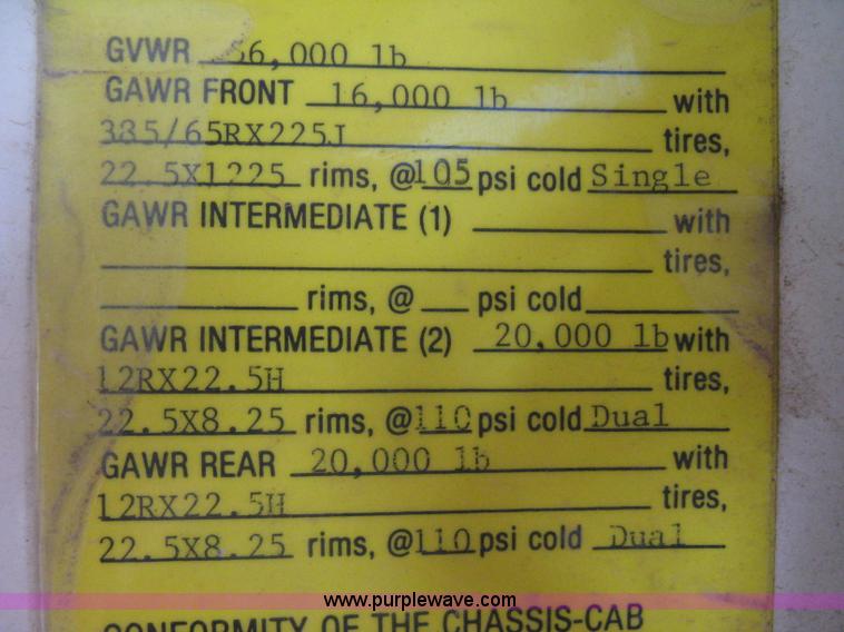 image for item I5548 1994 Ford LT8000 vacuum truck