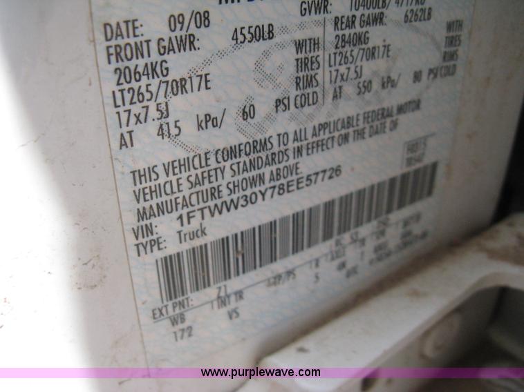 image for item I5556 2008 Ford F350 Super Duty XL Crew Cab pickup truck