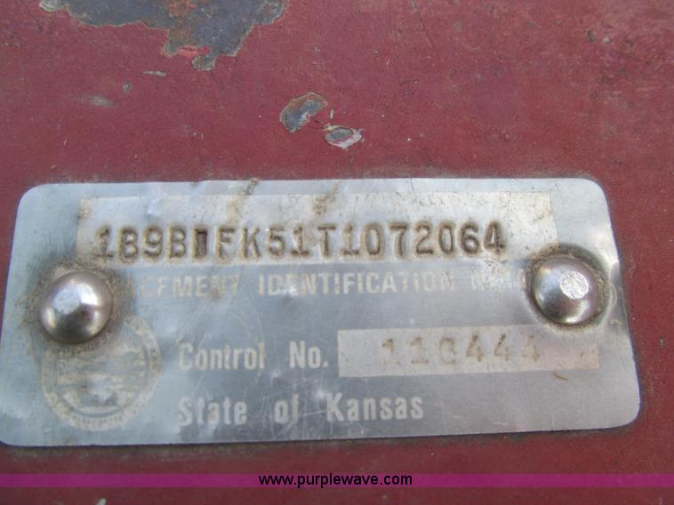 image for item I7132 1996 Blair tandem axle equipment trailer