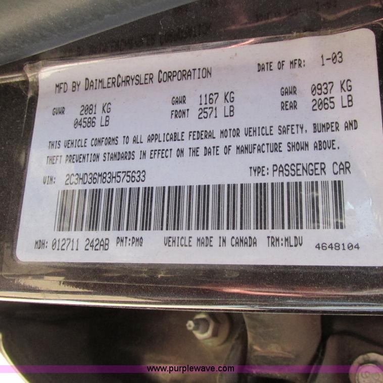 image for item G8482 2003 Chrylser Concorde