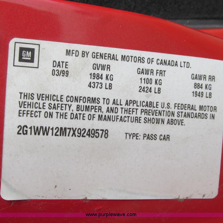 image for item G8488 1999 Chevy Monte Carlo LS