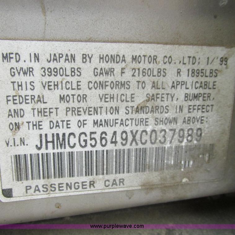 image for item G8494 1999 Honda Accord LX