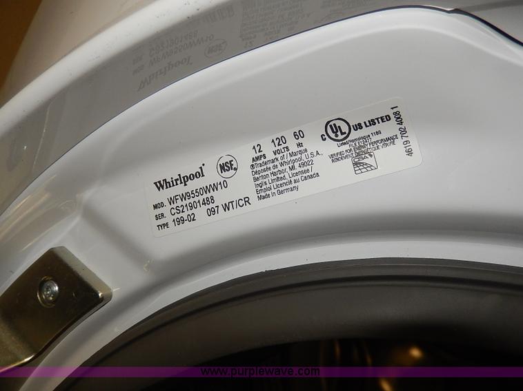 image for item AX9119 Whirlpool Duet front load washer and dryer set