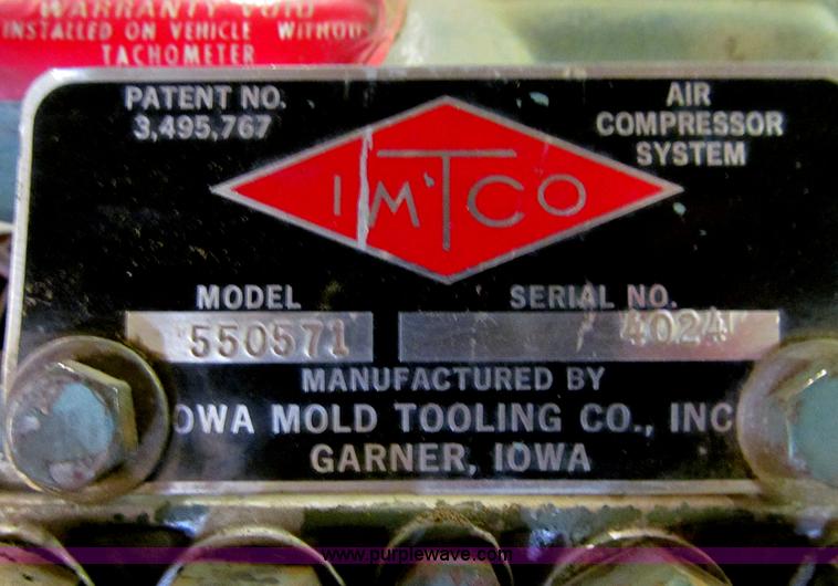 image for item E4678 Imtco 550571 under hood air compressor