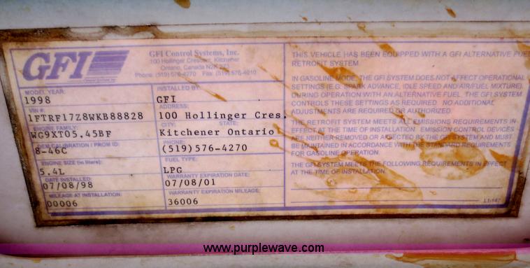 image for item F6865 1998 Ford F150 pickup truck