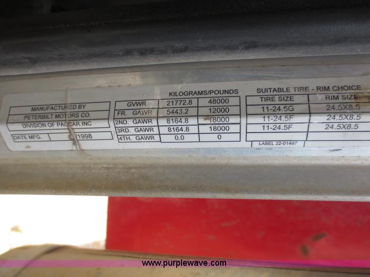 image for item F6883 1999 Peterbilt 377 dump truck