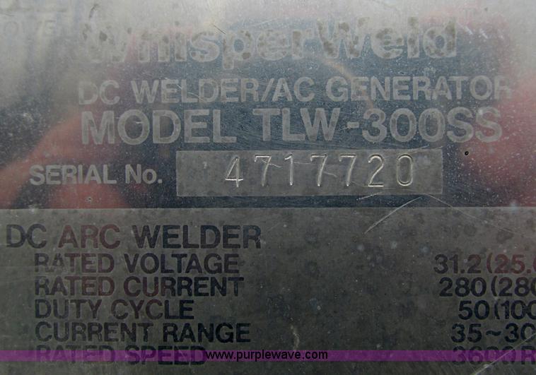 image for item G9335 Multiquip TLW-300SS  AC/DC welder generator