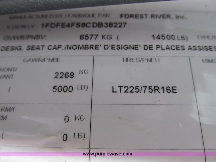 image for item G9336 2013 Ford E450 transit vehicle