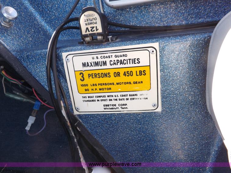 image for item H1955 1986 Ebb Tide Dyna Trac boat