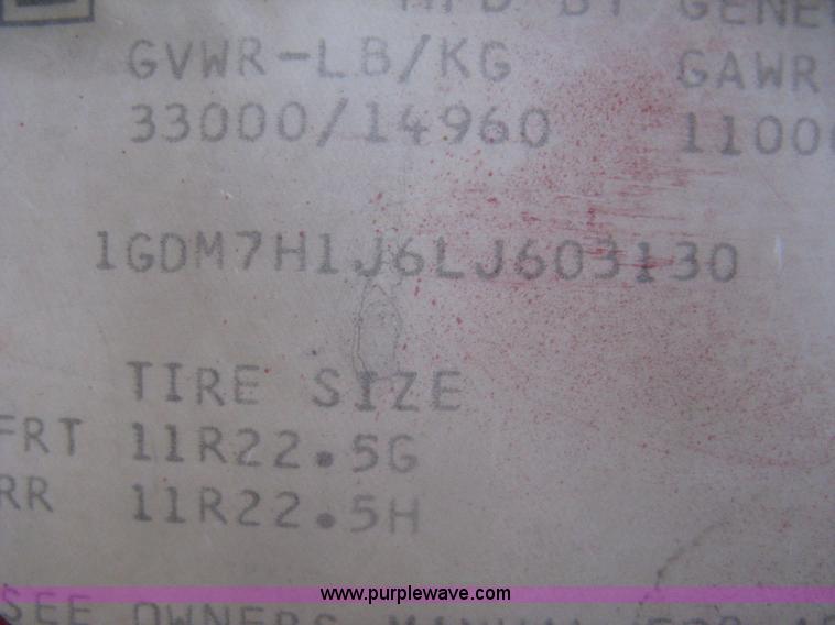 image for item I5539 1990 GMC TopKick Toterhome truck