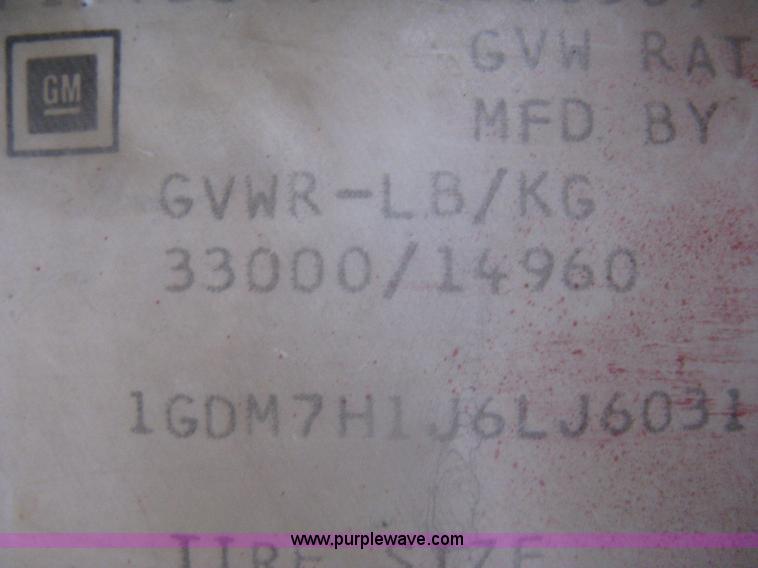 image for item I5539 1990 GMC TopKick Toterhome truck