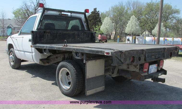 image for item I9750 1998 Chevrolet Cheyenne 3500 flatbed pickup truck
