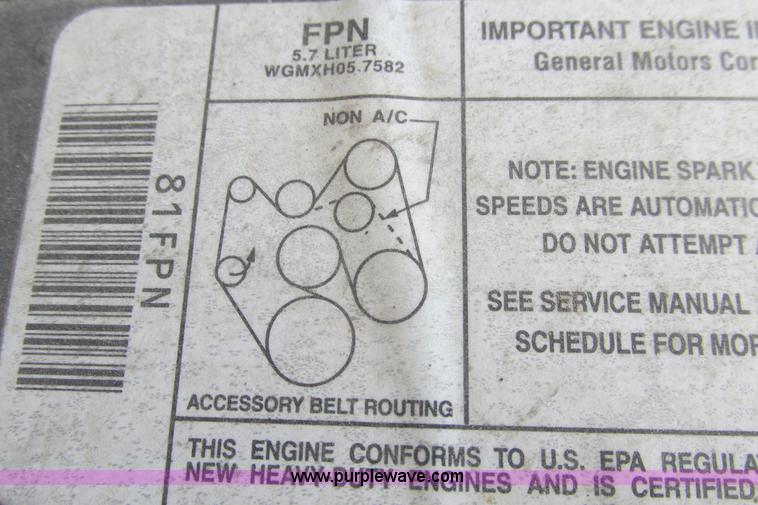 image for item I9750 1998 Chevrolet Cheyenne 3500 flatbed pickup truck