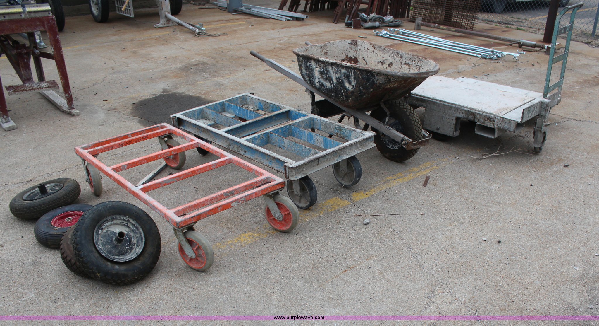 (4) assorted carts and wheelbarrow in Topeka, KS Item AZ9943 sold