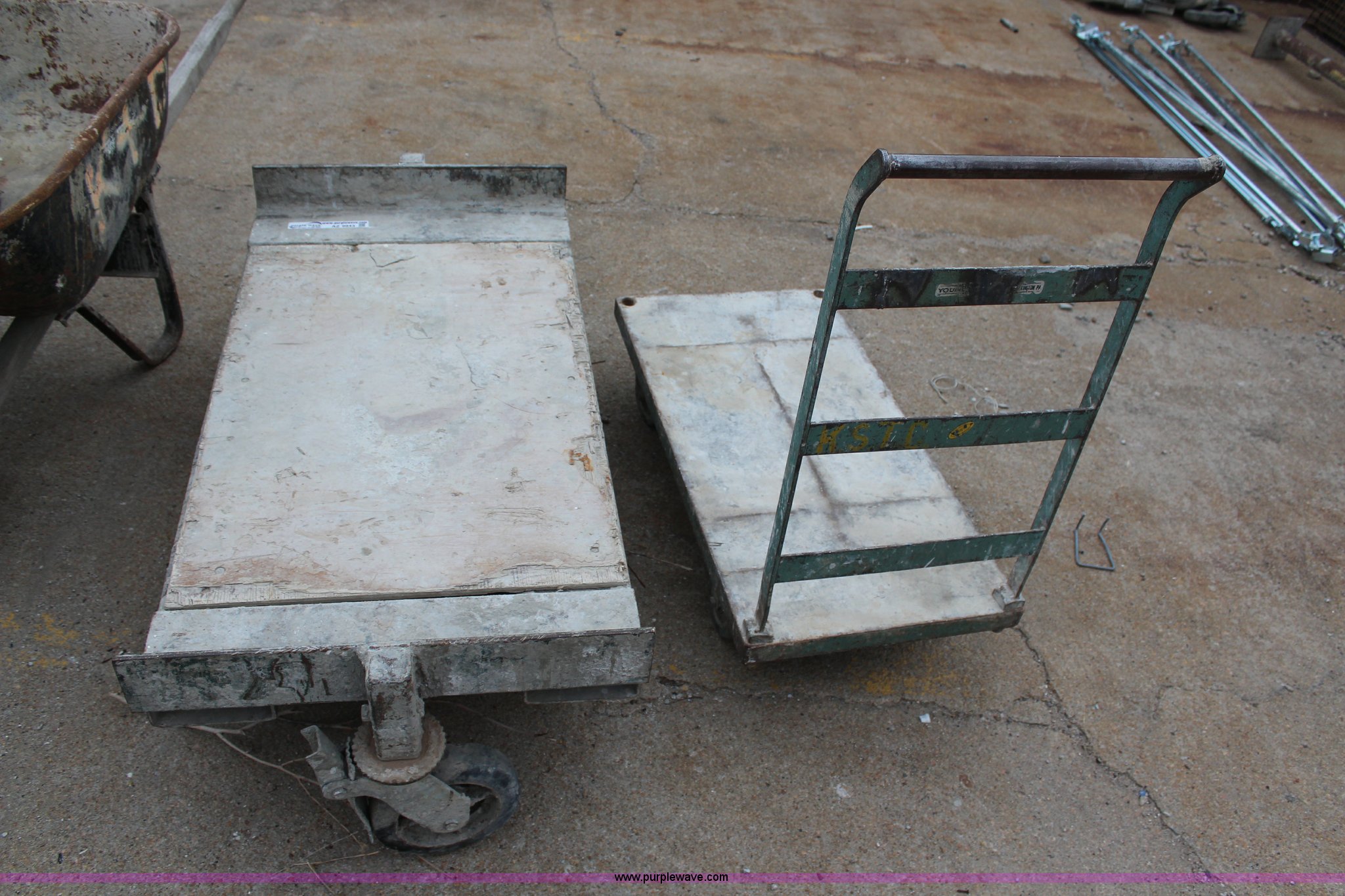 (4) assorted carts and wheelbarrow in Topeka, KS Item AZ9943 sold