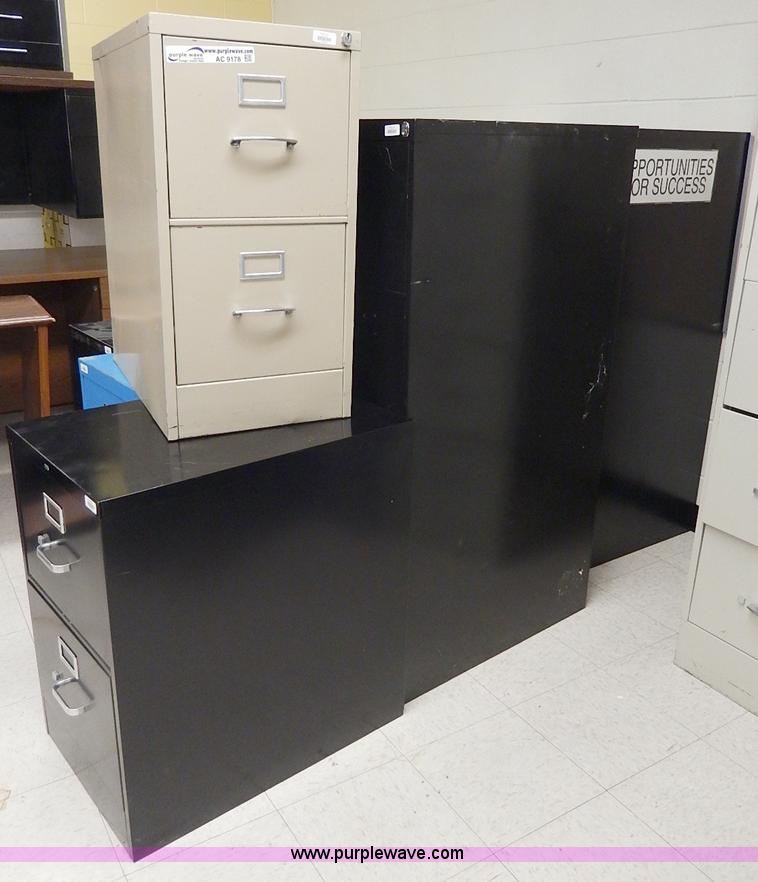 image for item AC9178 (9) assorted metal filing cabinets