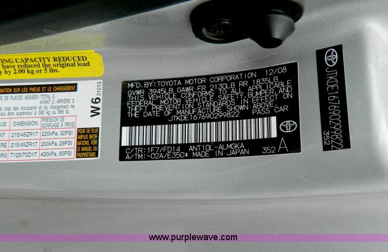 image for item AD9856 2009 Toyota Scion TC