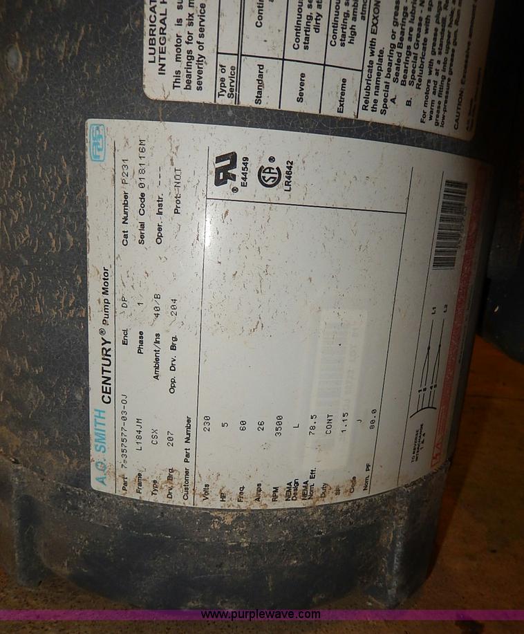 image for item AX9059 (2) Century 5 HP electric motors