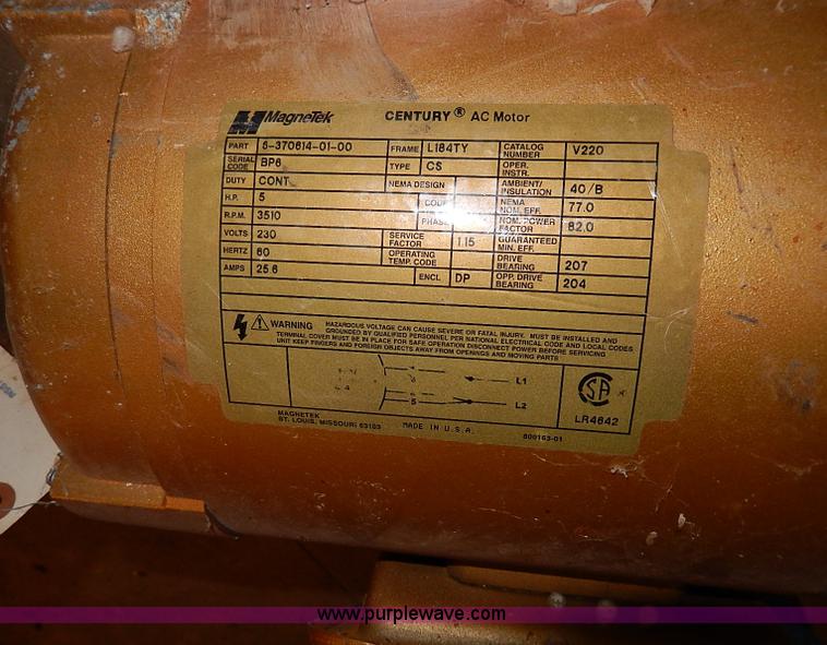 image for item AX9059 (2) Century 5 HP electric motors