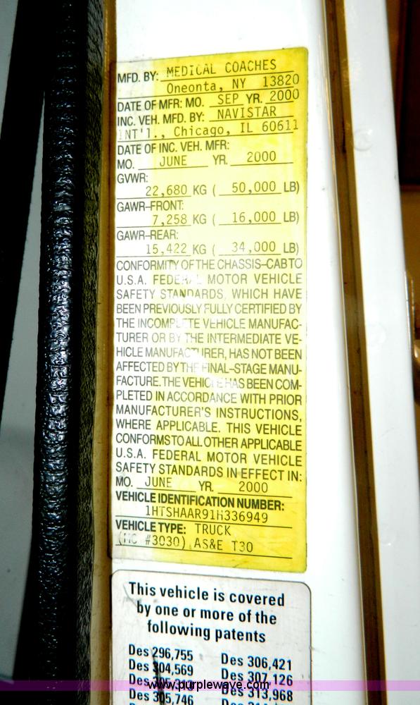 image for item AZ9190 2001 International 4900 mobile search X-ray inspection truck